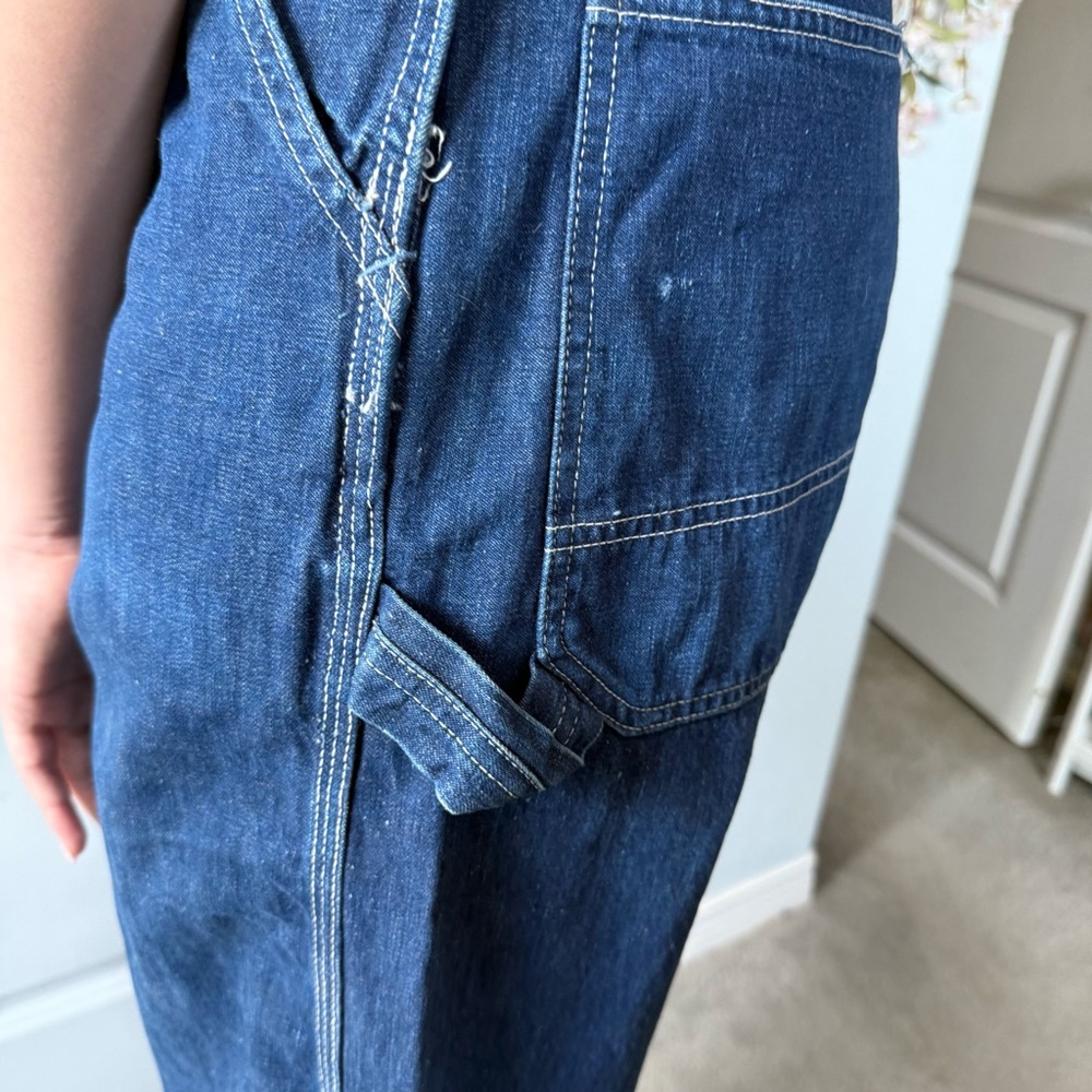 Vintage 50s 60s HERCULES dark Denim Overalls unisex M  VERY RARE union made - Picture 12 of 16